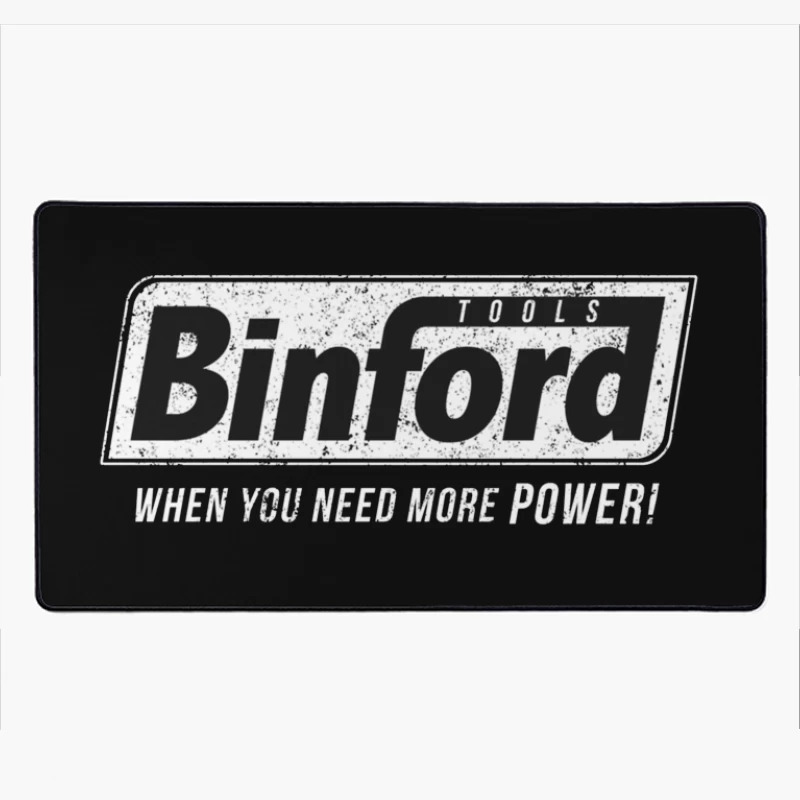 Vintage Binford Tools Logo with Power Slogan Desk Mat