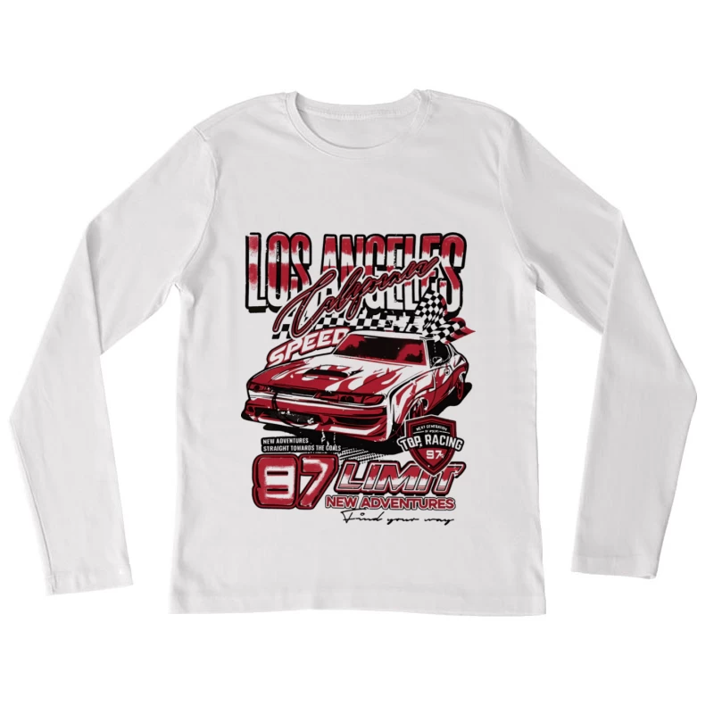 Rennwagen-Design in Los Angeles Damen Langarm T-Shirt