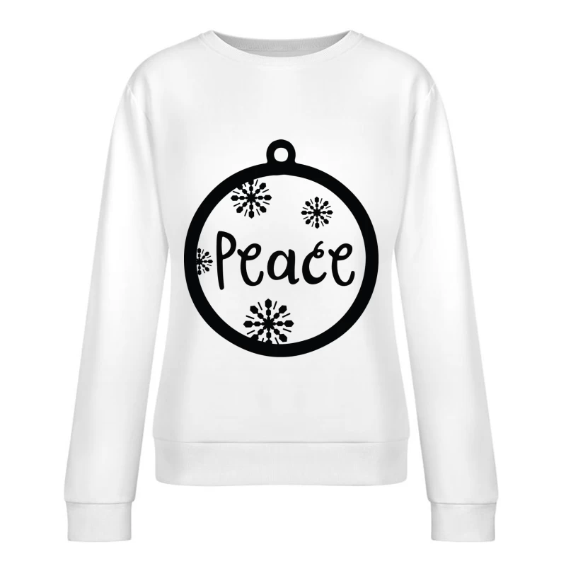 Ornement rond avec paix Femme Sweat-shirt à enfiler