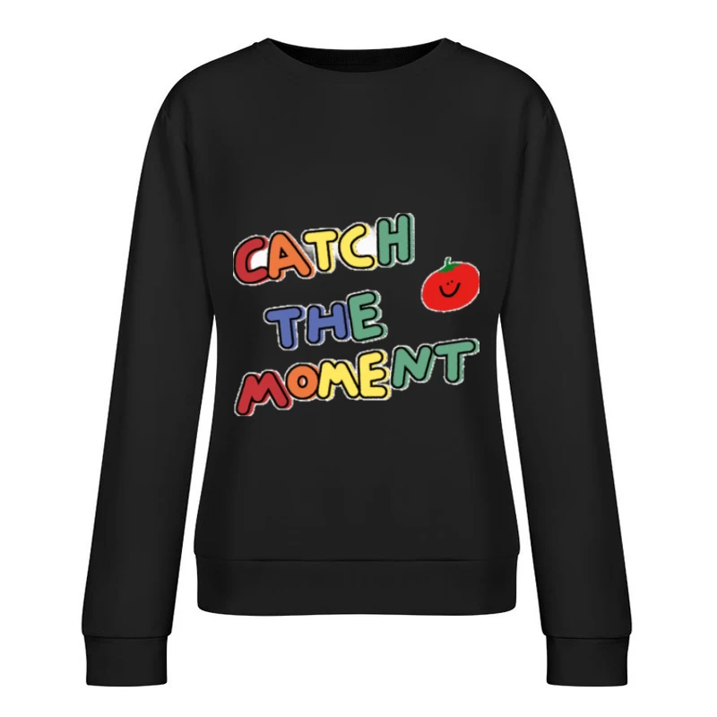 Momente festhalten mit fröhlicher Tomate Damen Pullover Sweatshirt