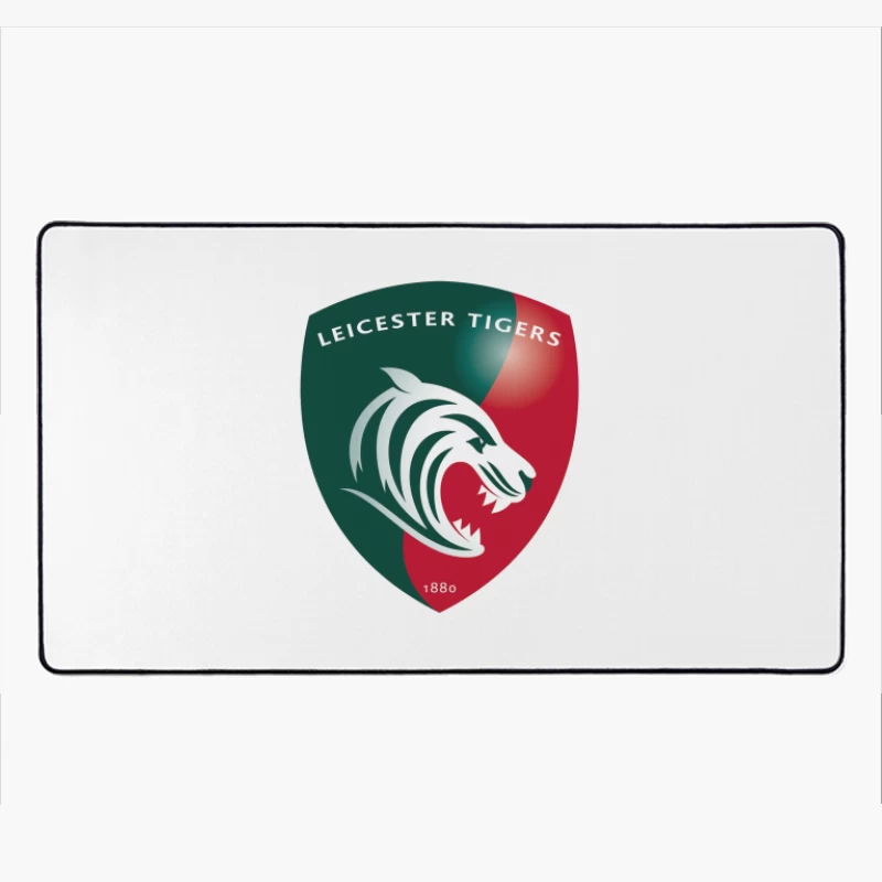 Leicester Tigers Rugby Club Official Logo Shield with Tiger Emblem Desk Mat