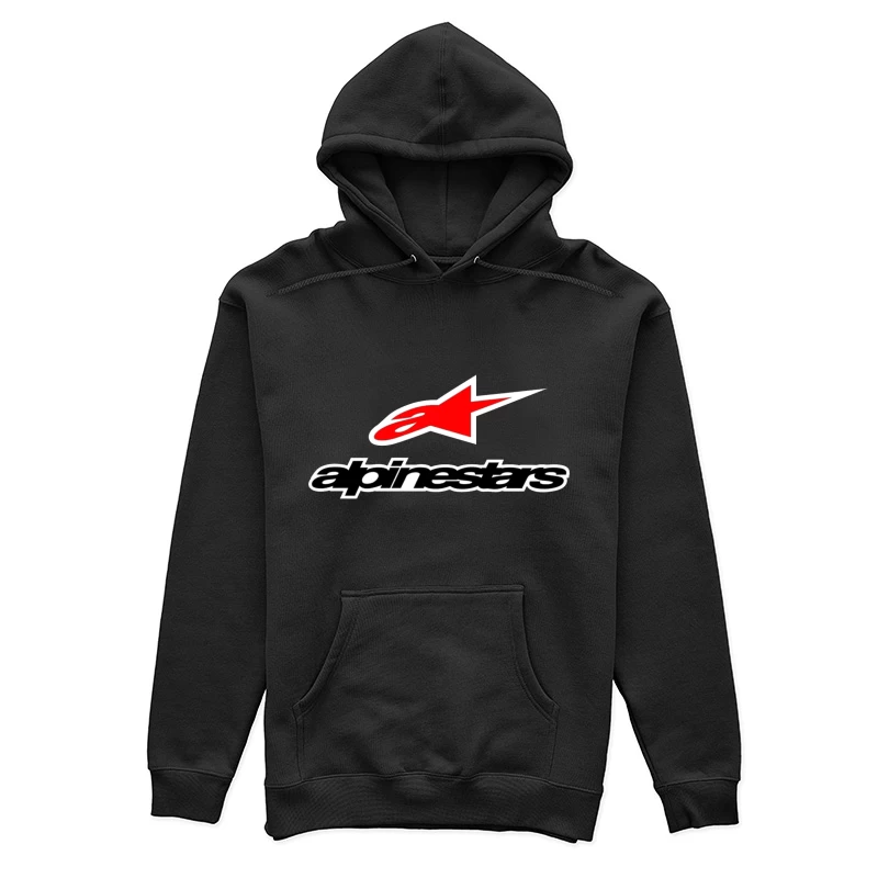 Alpinestars Motorsport Brand Logo with Red Star Design Female Pullover Hoodie