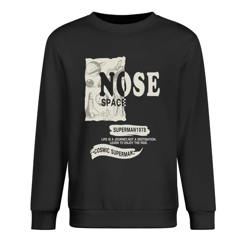 Kosmisches Raumfahrt-Abenteuer Herren Pullover Sweatshirt