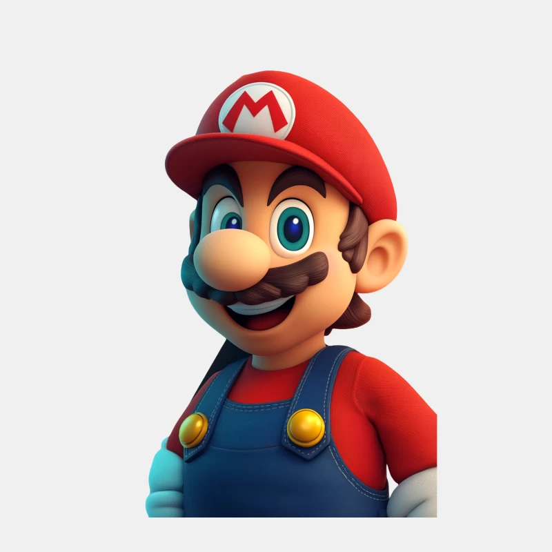 Iconic 3D Mario: Nintendo's Beloved Video Game Character Male Tank Top