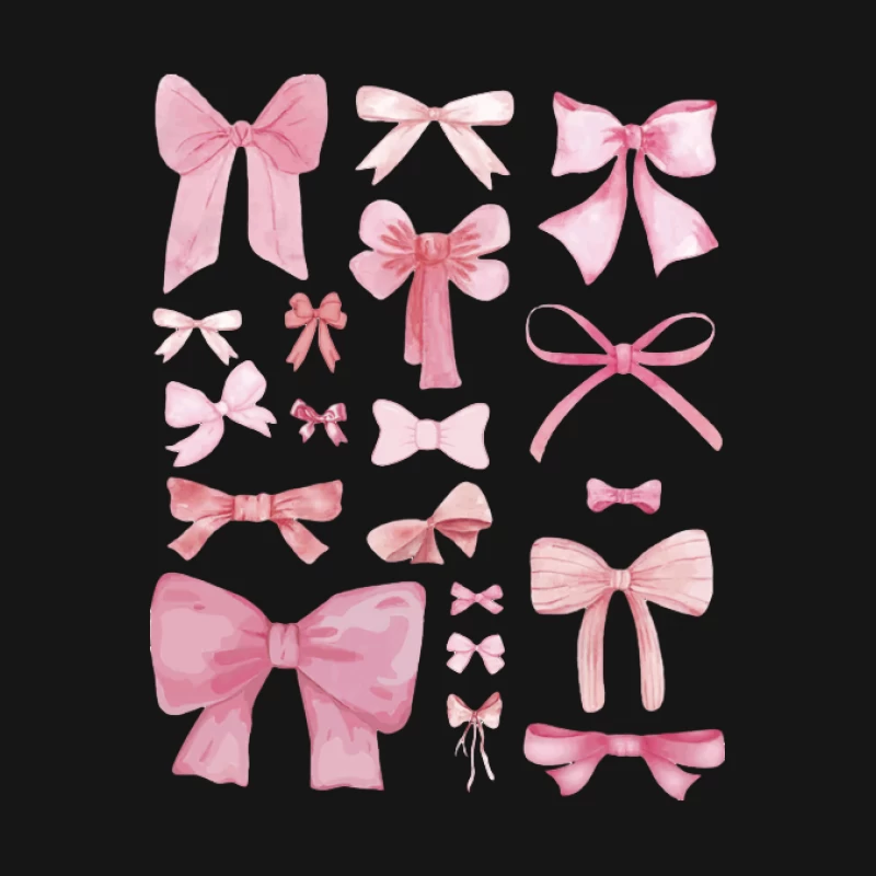 Verschiedene Rosa Schleifen Muster Herren T-Shirt