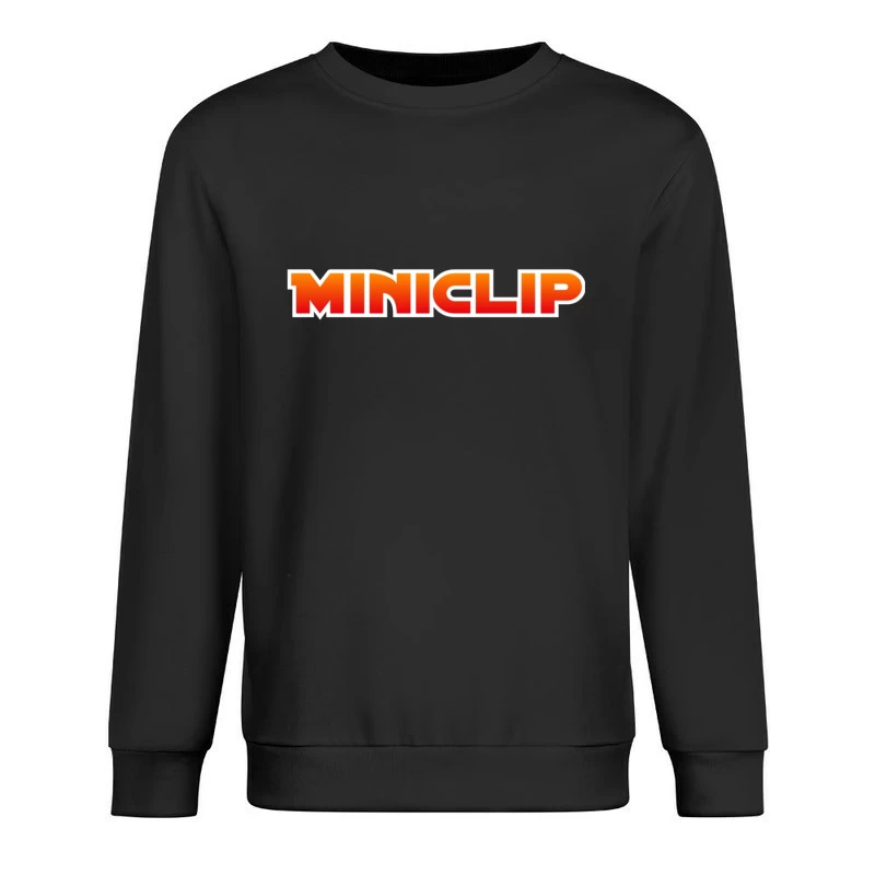 Miniclip Gaming Company Logo in Orange and Red Gradient Typography Male Pullover Sweatshirt