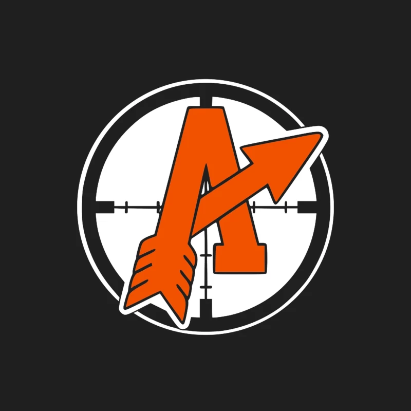 Orange Arrow Logo with Letter A: Sports Team Emblem Male Tank Top