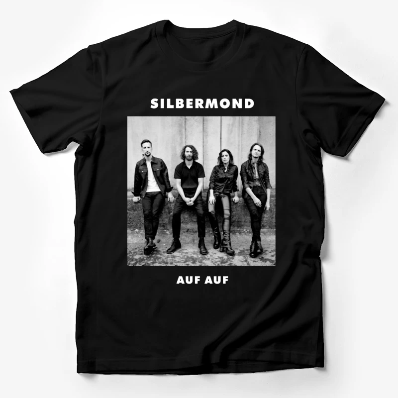 German Rock Band Silbermond - Black and White Promotional Photo Male T-Shirt