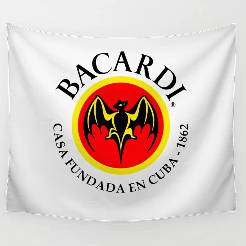 Bacardi Rum's Historic Cuban Bat Logo Tapestry