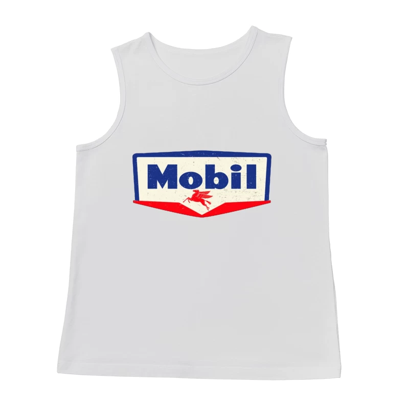 Vintage Mobil Oil Company Logo with Red Pegasus Male Tank Top