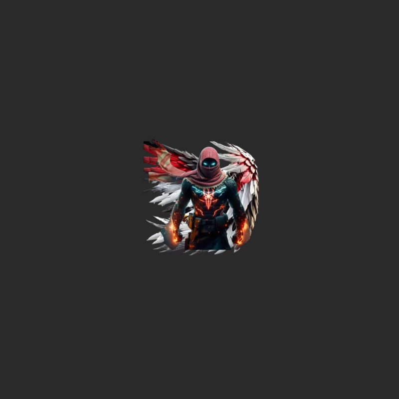 Superhero Character with Wings in Digital Art Baseball Cap