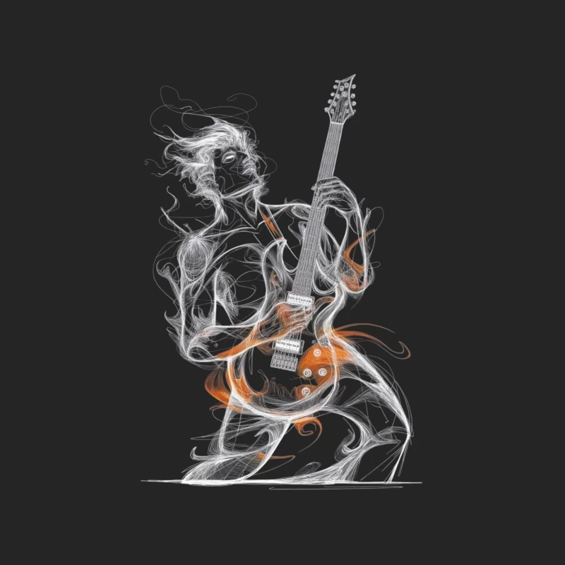 Abstract Guitar Performer Art Male Pullover Sweatshirt