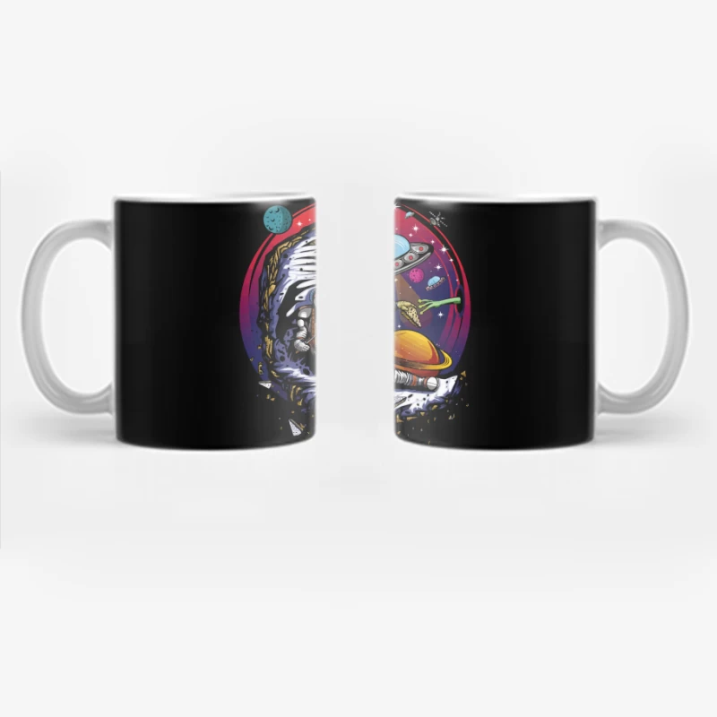 Pizza in the Cosmos: Delight for an Astronaut Coffee Mug