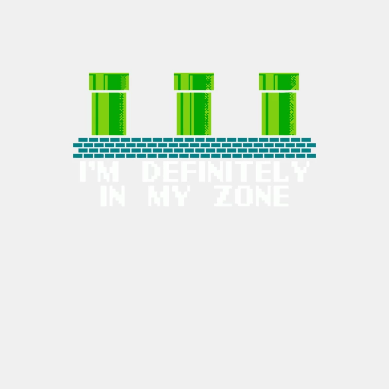 Retro 8-Bit Mario Game Scene with Green Pipes and Brick Wall Male Tank Top