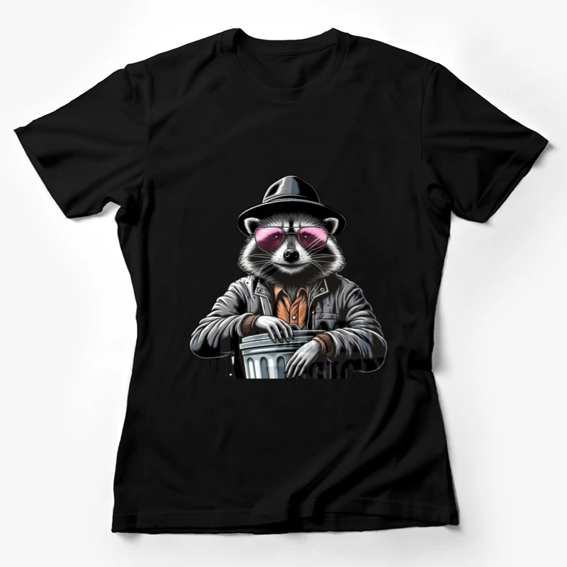 Raton laveur stylé avec lunettes de soleil Femme T-Shirt