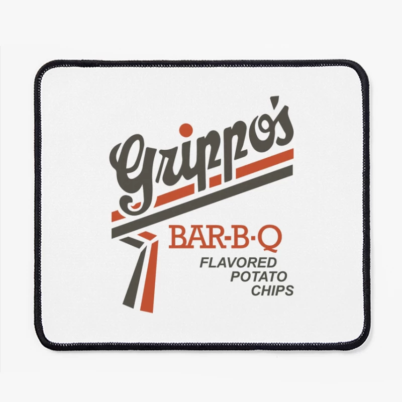 Vintage Grippo's BBQ Potato Chips Logo Design Mouse Pad