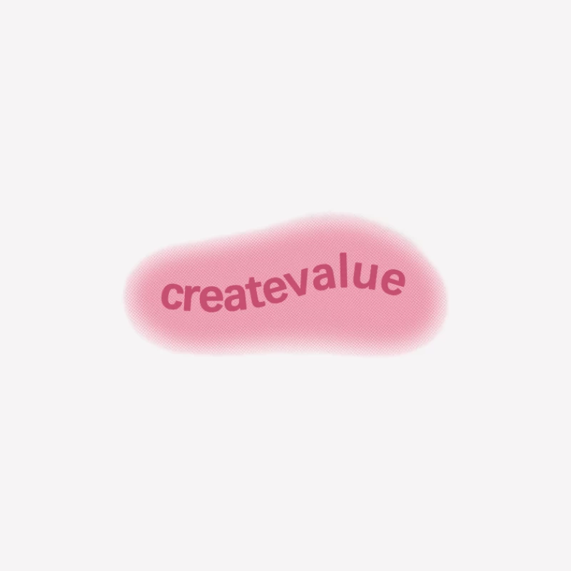 Forma rosa con scritta Create Value Maglietta Donna
