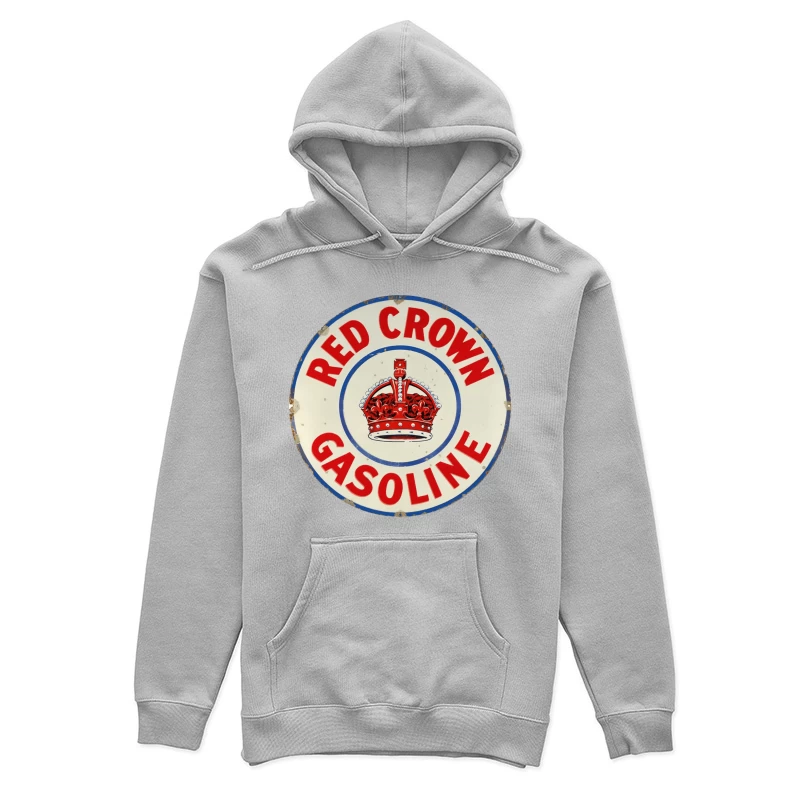 Vintage Red Crown Gasoline Round Metal Sign with Royal Crown Logo Female Pullover Hoodie