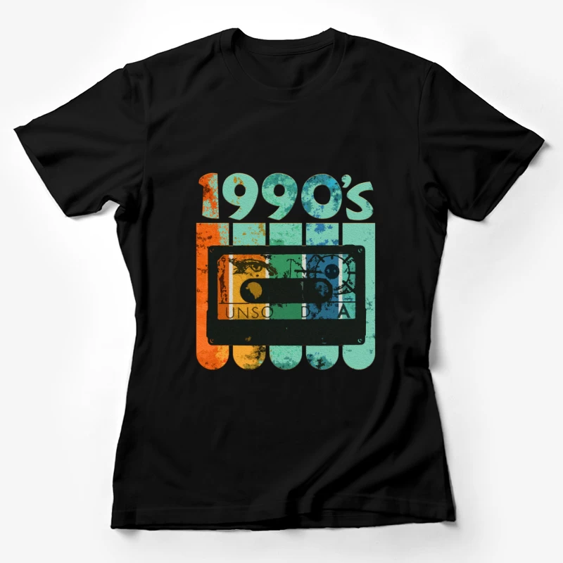 Retro 1990er Jahre Kassetten-Design Damen T-Shirt