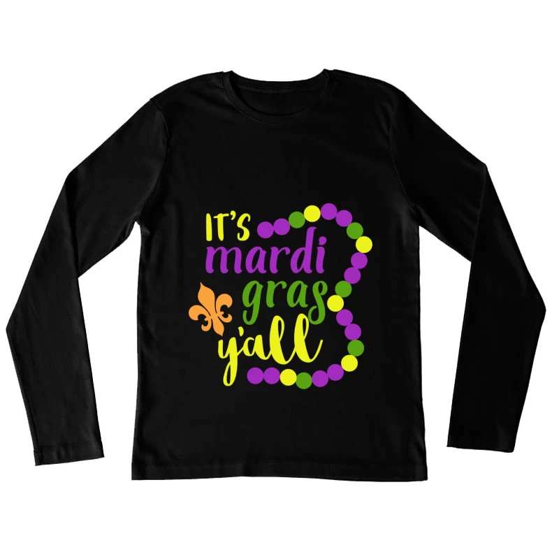 Célébration de Mardi Gras Femme Manches Longues T-Shirt