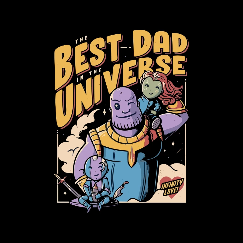 Best Dad in the Universe Comic Art Tapestry