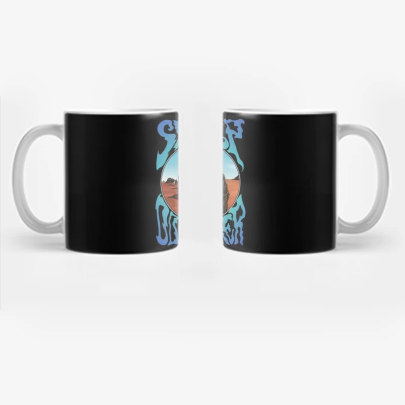 Desert Caravan Through Psychedelic Portal Coffee Mug