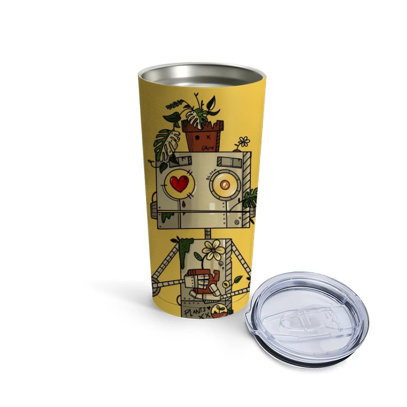 Robokite Botanical Potted Plants Travel Mug