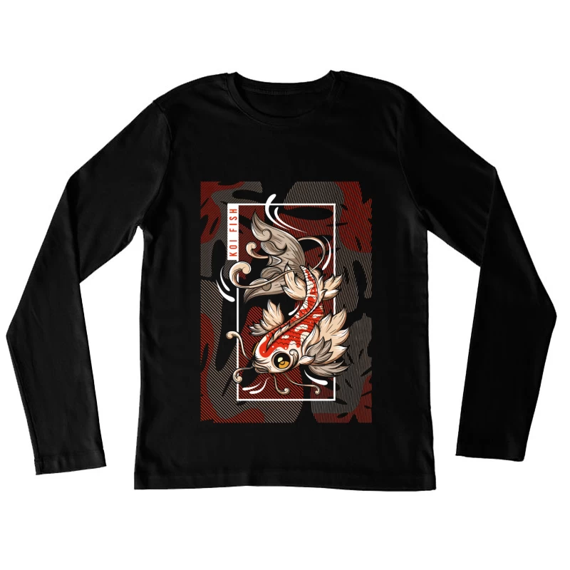 Koi Fish Art with a Contemporary Edge Female Long Sleeve T-Shirt