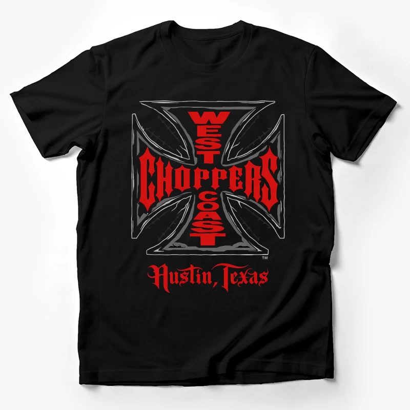 West Coast Choppers Austin Texas Custom Motorcycle Logo Male T-Shirt