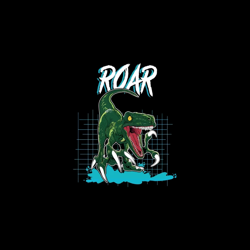 Velociraptor Roar: Neo-Retro Power iPhone Case