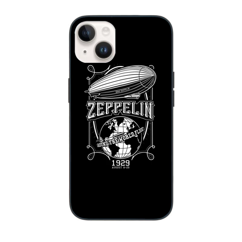 Vintage 1929 Zeppelin Airship Concert Promotional Design iPhone Case