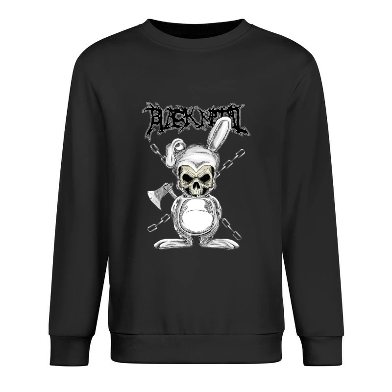 Düstere Schädelhase Illustration Herren Pullover Sweatshirt