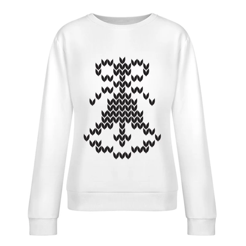 Motif en forme de cloche symétrique Femme Sweat-shirt à enfiler
