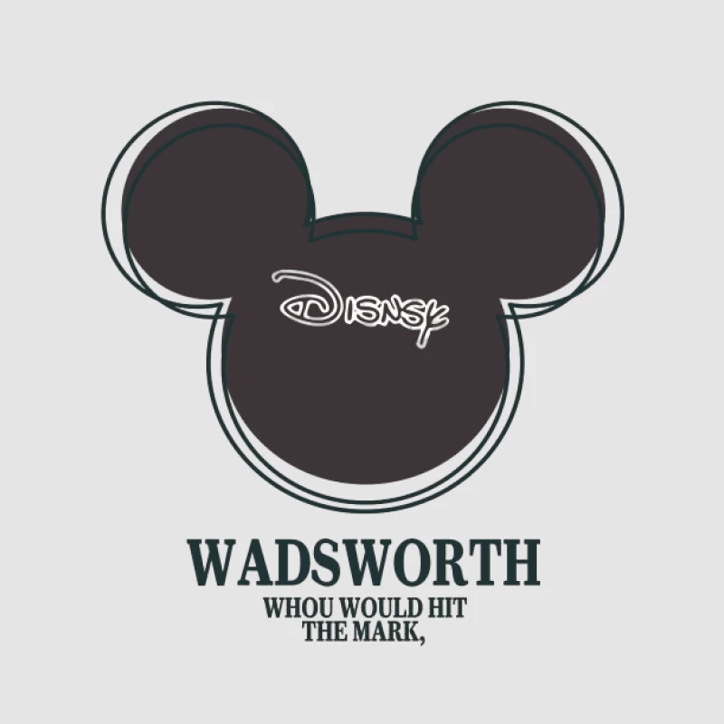 Wadsworth Logo mit Disney-Element Herren Pullover Hoodie