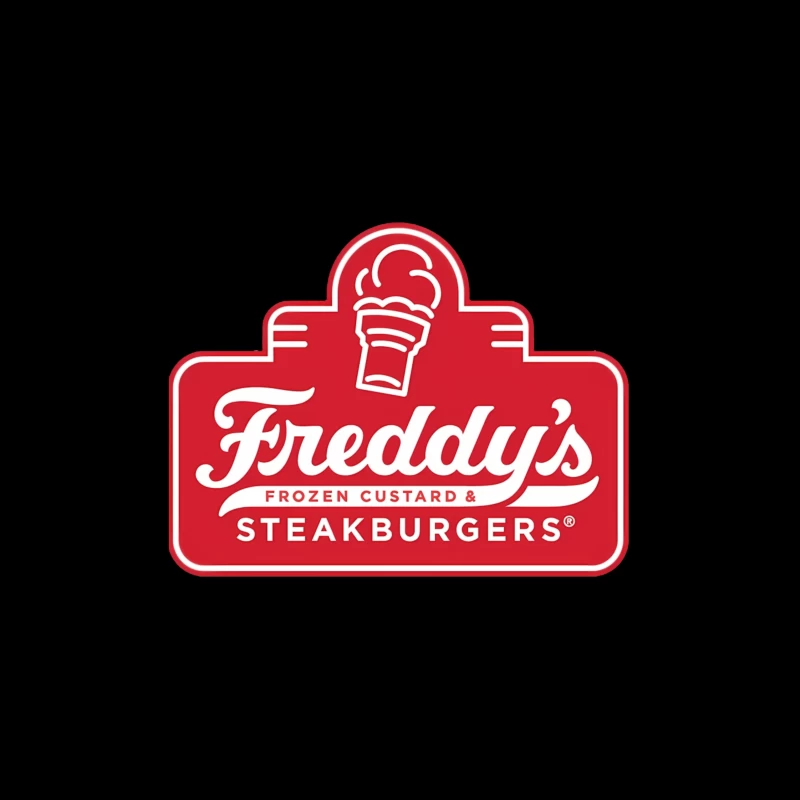 Freddy's Frozen Custard & Steakburgers Restaurant Logo Throw Pillow