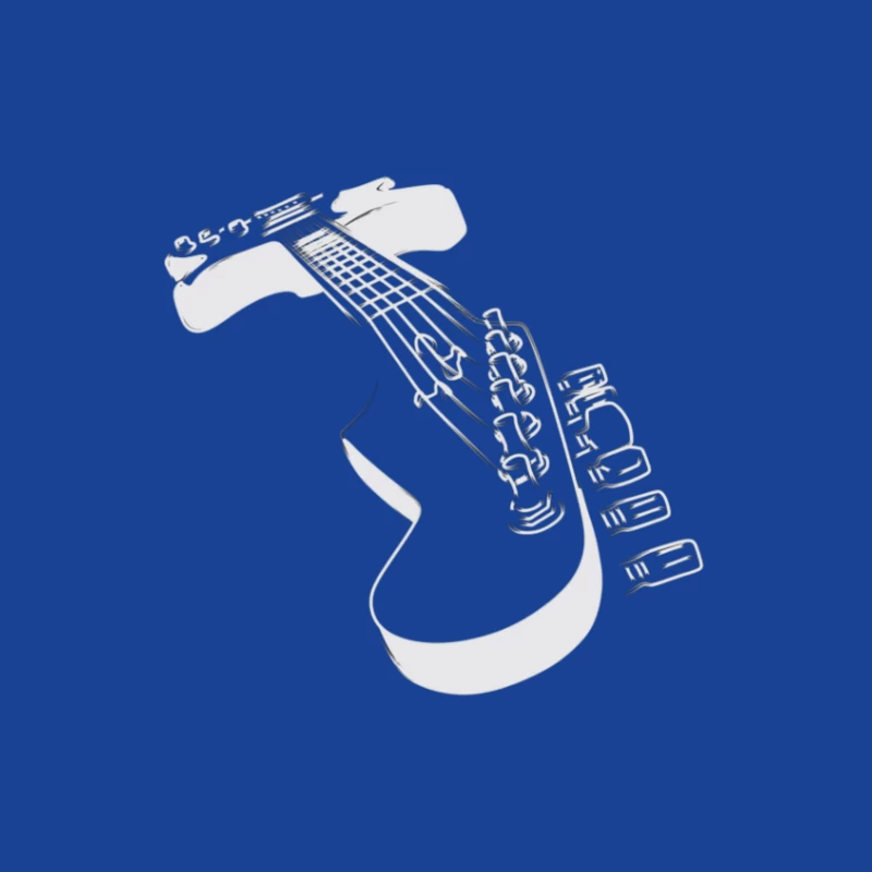 Illustration of a Guitar Male T-Shirt