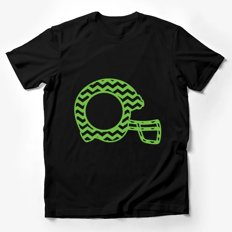 Casque de football vert en zigzag Homme T-Shirt