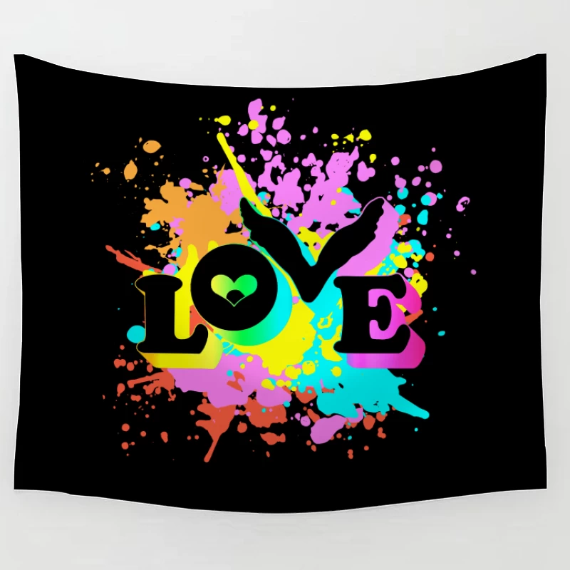 Coldplay Love Colorful Tapestry