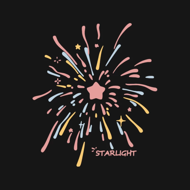 Buntes Feuerwerk mit Sternform Damen T-Shirt