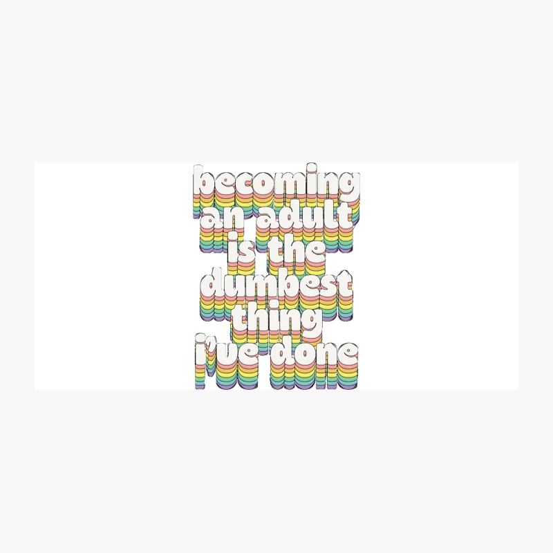 Retro Rainbow Motivational Typography Coffee Mug