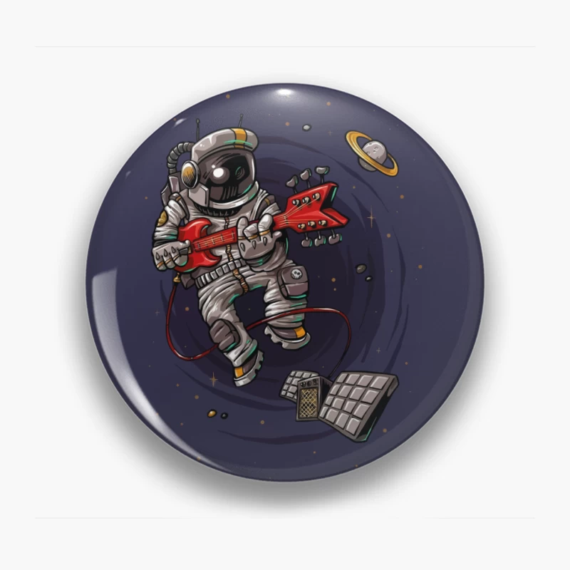 Astronaut Rocker in Space Pin