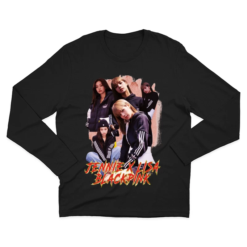 BLACKPINK: Jennie and Lisa Collaboration Male Long Sleeve T-Shirt