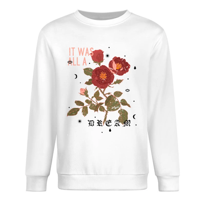 Fleurs de Rêve sur Fond Blanc Homme Sweat-shirt à enfiler