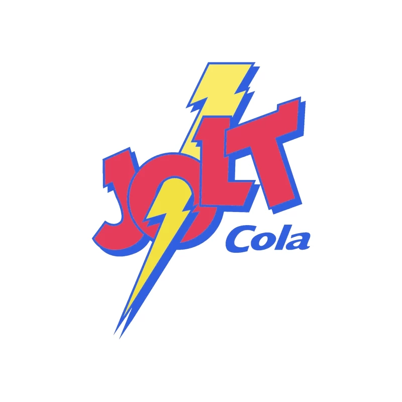 Retro Jolt Cola Energy Drink Logo with Lightning Bolt Design Throw Pillow