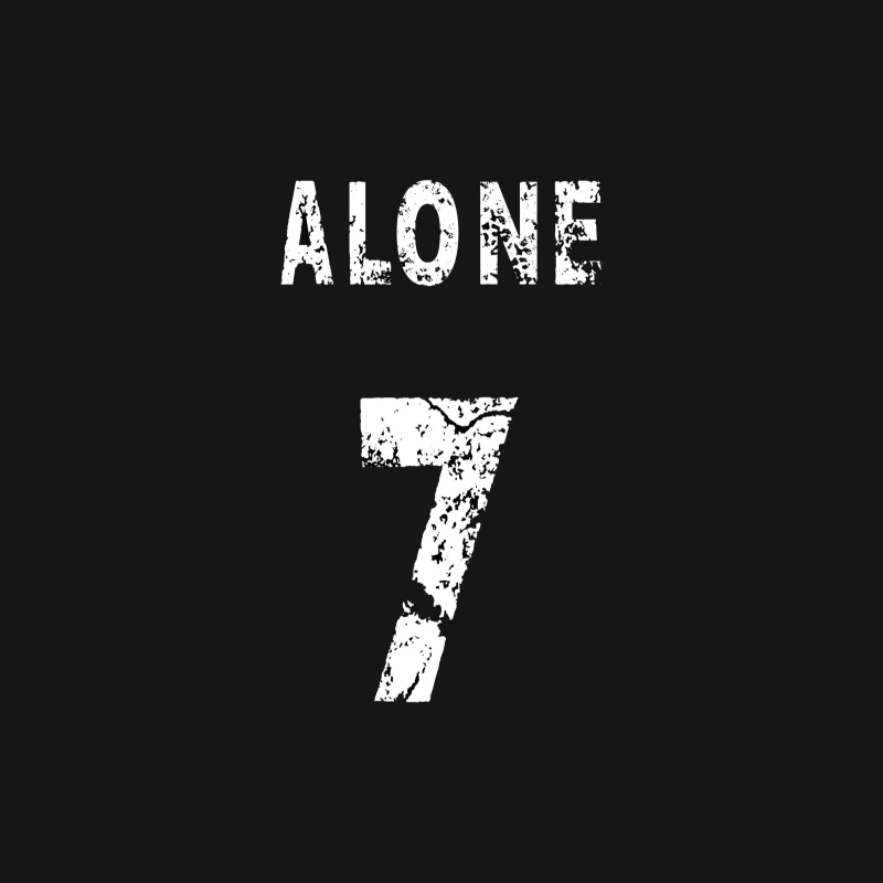 Allein, Zahl Sieben, Grunge Design Herren Langarm T-Shirt