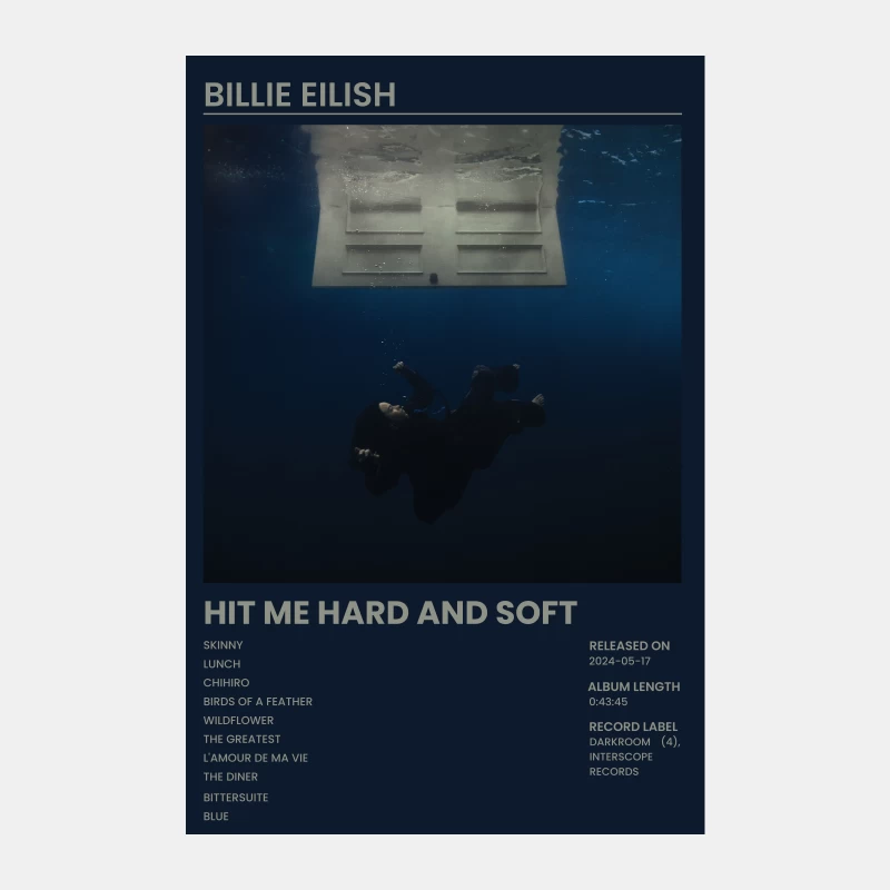Billie Eilish's Moody Underwater Album Cover Male Tank Top