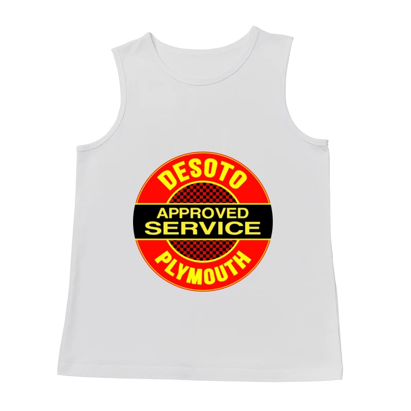 Vintage DeSoto-Plymouth Approved Service Station Logo Male Tank Top