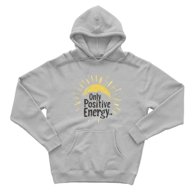 Sunny Inspiration: Radiating Positive Energy Male Pullover Hoodie