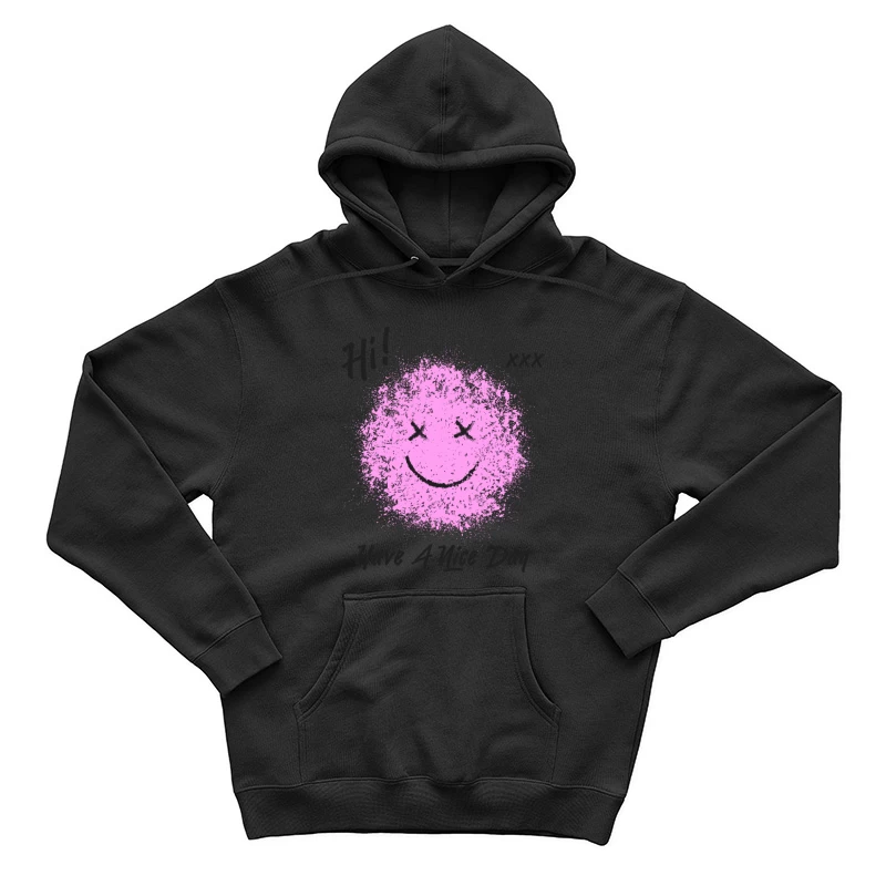 Rosa Smile mit Botschaft Herren Pullover Hoodie