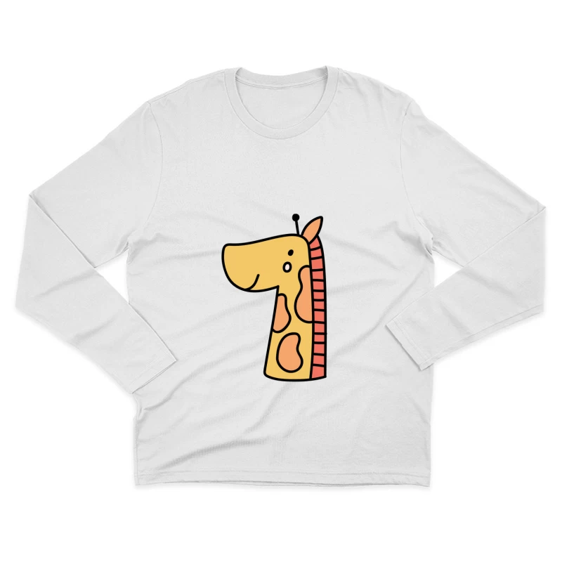 Dessin de girafe mignonne Homme Manches Longues T-Shirt
